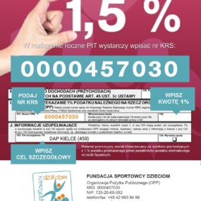 Przekaż 1,5 % podatku - DAP Kielce