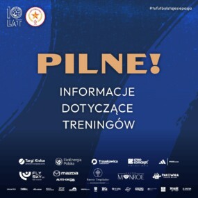 PILNE - informacja dotycząca treningów - zaktualizowana